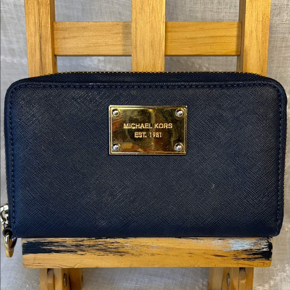 Michael Kors leather zip around wallet